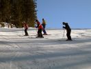 Tobis Skigruppe am Hang