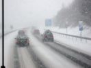 Rckfahrt bei Schnee (schon in Deutschland)